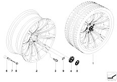 E61N M5 S85 Touring / Wheels/  Bmw Alloy Wheel M Radial Spoke 166