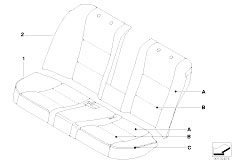 E60N 520d N47 Sedan / Individual Equipment/  Indiv Cover Basic Seat Rear