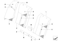 E60N 525d M57N2 Sedan / Individual Equipment/  I Through Loading S Klimaleather Rr Seat