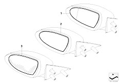 E61N M5 S85 Touring / Vehicle Trim/  Mirror Glas M Wing Mirror