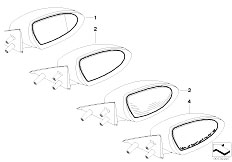 E63 M6 S85 Coupe / Vehicle Trim Mirror Glas F M Wing Mirror Sa 430