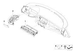 E85 Z4 2.5i N52 Roadster / Heater And Air Conditioning Air Outlet