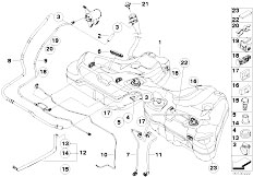 E60N 530d M57N2 Sedan / Fuel Supply Fuel Tank Mounting Parts