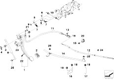 E38 750iLS M73N Sedan / Pedals Parking Brake Pedal