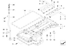 E39 M5 S62 Sedan / Engine Oil Pan Upper Part Oil Level Indicator