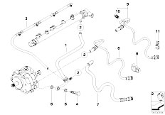E46 320Cd M47N Cabrio / Fuel Preparation System/  Fuel Lines