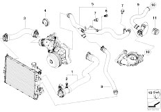 E46 320td M47N Compact / Engine/  Cooling System Water Hoses