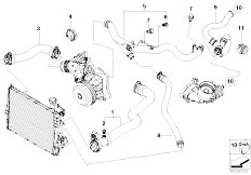 E46 320td M47N Compact / Engine/  Cooling System Water Hoses