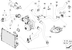 E46 318d M47N Touring / Engine/  Cooling System Water Hoses-2