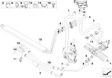 E53 X5 4.8is N62 SAV / Steering/  Hydro Steering Oil Pipes