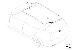 E83N X3 2.0d N47 SAV / Vehicle Electrical System Roof Wiring Harness