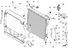 E53 X5 4.4i N62 SAV / Radiator/  Mounting Parts F Radiator