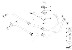 E53 X5 4.4i N62 SAV / Radiator/  Engine Oil Cooler Pipe