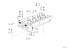 E30 M3 S14 Cabrio / Engine Cylinder Head Intermediate Housing