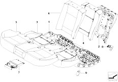 E65 740d M67 Sedan / Seats/  Rear Seat