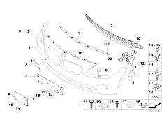 E85 Z4 2.2i M54 Roadster / Vehicle Trim/  Trim Panel Bumper Front