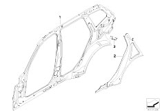 E83 X3 2.5i M54 SAV / Bodywork/  Single Components For Body Side Frame