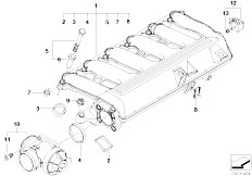 E46 330d M57N Sedan / Engine/  Intake Manifold Agr Electric Controlled