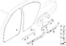 E61N M5 S85 Touring / Vehicle Trim/  Edge Protection Rockers Covers