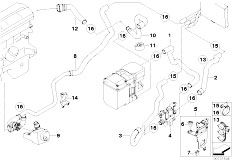 E53 X5 3.0d M57N SAV / Heater And Air Conditioning/  Auxiliary Heater Water Hoses Ihka