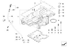 E53 X5 4.4i N62 SAV / Engine/  Oil Pan Upper Part Oil Level Indicator