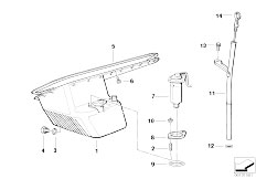 E34 524td M21 Sedan / Engine Oil Pan Oil Level Indicator