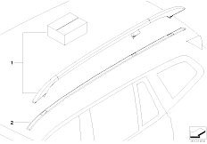 E83 X3 3.0d M57N SAV / Vehicle Trim/  Retrofit Kit Roof Railing