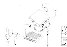 E83 X3 3.0i M54 SAV / Fuel Preparation System/  Suction Silencer Filter Cartridge