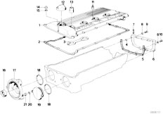 E30 M3 S14 Cabrio / Engine/  Cylinder Head Cover