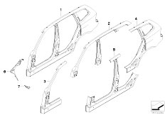 E83 X3 3.0d M57N SAV / Bodywork Body Side Frame