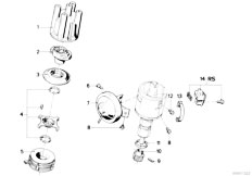 E30 316 M10 4 doors / Engine Electrical System Distributor Single Parts-2