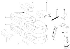 E39 528i M52 Sedan / Seats/  Rear Seat With Child Seat