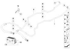 E83N X3 2.0d N47 SAV / Radiator Oil Cooler Pipe Heat Exchanger