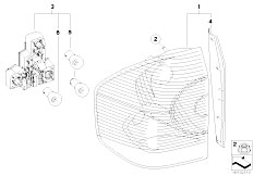 E83 X3 2.0d M47N2 SAV / Lighting Rear Light In The Side Panel