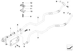 E83N X3 3.0sd M57N2 SAV / Radiator/  Heat Exch Transmission Oil Cooler Line