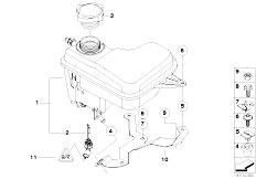 E83 X3 2.0d M47N2 SAV / Radiator Cooling Water Expansion Tank