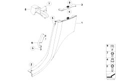 E52 Z8 S62 Roadster / Vehicle Trim/  Lateral Trim Panel Rear