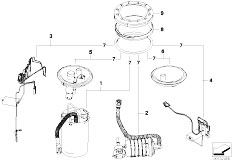 E83 X3 3.0d M57N2 SAV / Fuel Supply Fuel Filter Pump Fuel Level Sensor