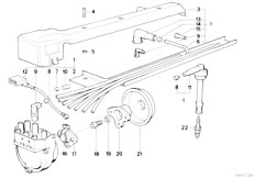 E34 M5 3.6 S38 Sedan / Engine Electrical System/  Ignition Wiring Sparkplug