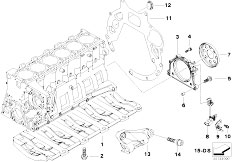 E63N 635d M57N2 Coupe / Engine Engine Block Mounting Parts