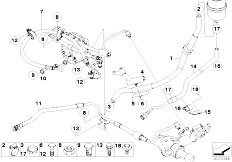 E67 760LiS N73 Sedan / Steering/  Hydro Steering Oil Pipes