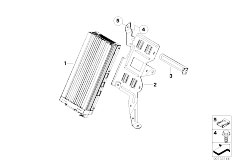 E61 530d M57N Touring / Audio Navigation Electronic Systems/  Amplifier Bracket Indiv Audio System