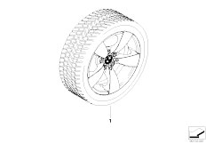E61N 525xd M57N2 Touring / Wheels Winter Complete Wheel Star Spoke 138