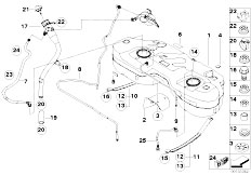 E83 X3 3.0d M57N2 SAV / Fuel Supply Fuel Tank Mounting Parts