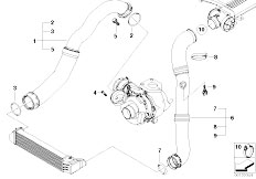 E46 318d M47N Sedan / Engine/  Intake Manifold Supercharg Air Duct