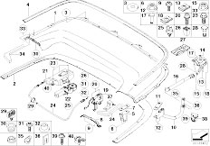 E46 330Ci M54 Cabrio / Bodywork Folding Top Compartment Lid
