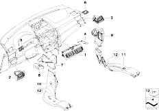 E83 X3 2.0d M47N2 SAV / Heater And Air Conditioning Air Outlet