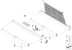 E83N X3 2.0d M47N2 SAV / Vehicle Trim/  Netted Blind F Sight Protection