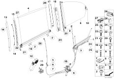 E65 745d M67N Sedan / Vehicle Trim/  Sun Blind Electr Rear Door