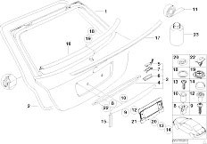 E46 320td M47N Compact / Bodywork/  Single Components For Trunk Lid